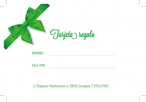 Tarjeta regalo centro de estética y bienestar en Zaragoza